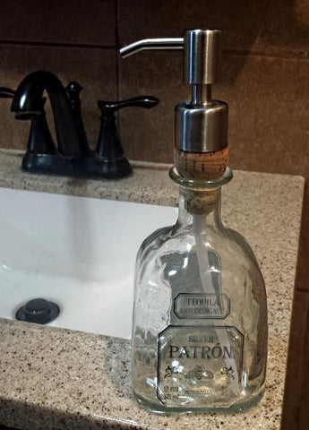 Liquor Bottle Soap Lotion Dispenser Mancave handmade pump mancrafted