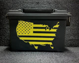 USA Flag Map Personalized Ammo Box Gift Set