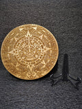 Aztec Calendar Laser Engraved Wood Art