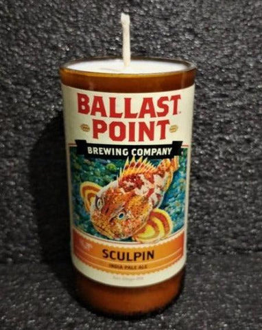 Ballast Point Brewery Sculpin IPA ManCrafted Beer Bottle Scented Soy Candles for mancave