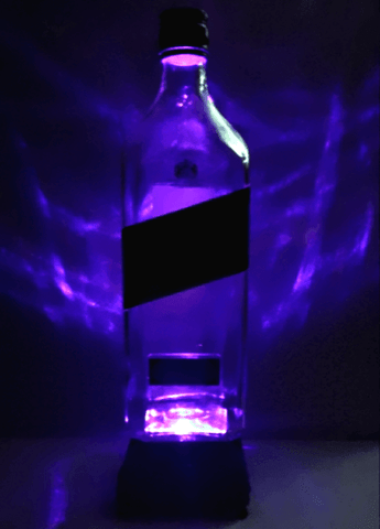 Liquor Bottle LED Display Home Bar Mancave Centerpiece Repurpose ManCrafted