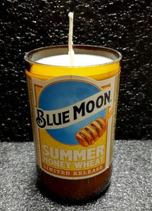 Blue Moon Summer Honey Wheat Beer Bottle Scented Soy Candle