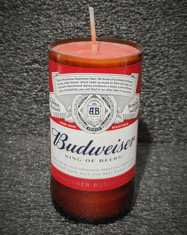 Budweiser Beer Bottle Scented Soy Candle - ManCrafted