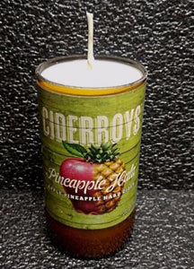 ciderboys pineapple hula ManCrafted Beer Bottle Scented Soy Candles for mancave