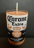 Mexican Corona beer bottle scented soy candle