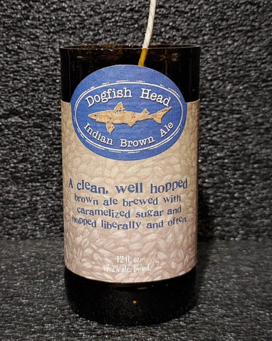 Dogfish Head Indian Brown Ale Beer Bottle Candle