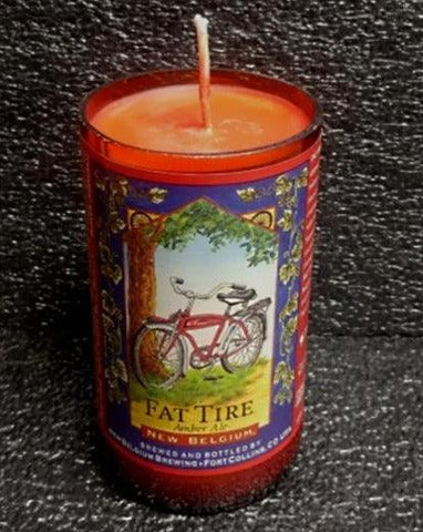 Fat Tire ManCrafted Beer Bottle Scented Soy Candles for mancave