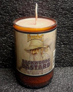 Founders Backwoods Bastard ManCrafted Beer Bottle Scented Soy Candles for mancave