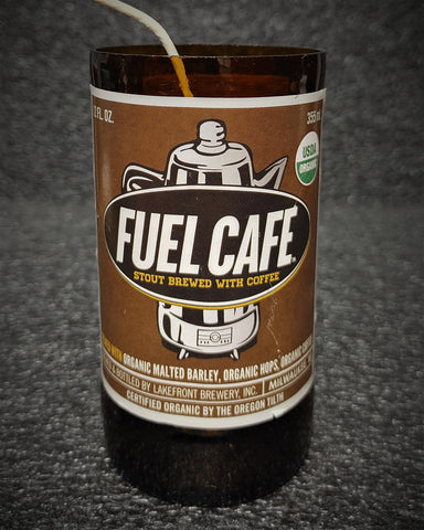 Fuel Cafe Stout Beer Bottle Scented Soy Candle - ManCrafted