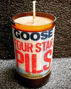 Goose island four star pils ManCrafted Beer Bottle Scented Soy Candles for mancave