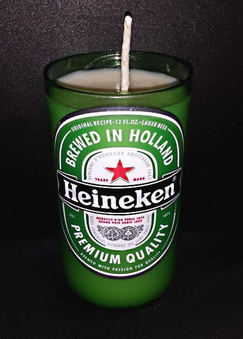 Heineken ManCrafted Beer Bottle Scented Soy Candles for mancave