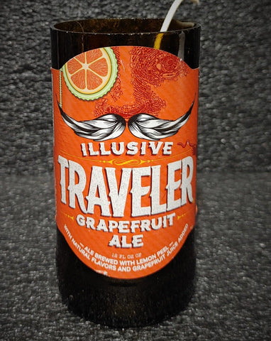 Illusive Traveler Grapefruit Ale Beer Bottle Scented Soy Candle - ManCrafted
