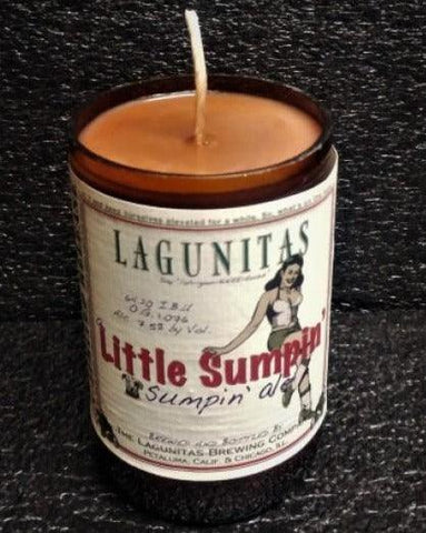 Lagunitas Lil Sumpin ManCrafted Beer Bottle Scented Soy Candles for mancave