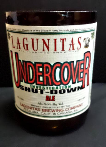 Lagunitas Undercover ManCrafted Beer Bottle Scented Soy Candles for mancave
