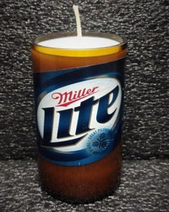 Miller Lite ManCrafted Beer Bottle Scented Soy Candles for mancave