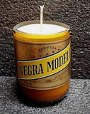 Modelo Negra ManCrafted Beer Bottle Scented Soy Candles for mancave