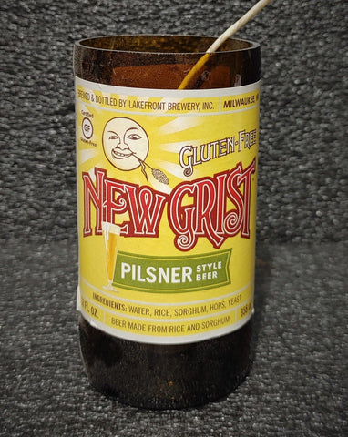 New Grist Pilsner Beer Bottle Scented Soy Candle - ManCrafted
