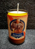 PBR Pabst Blue Ribbon Beer Bottle Scented Soy Candle - ManCrafted