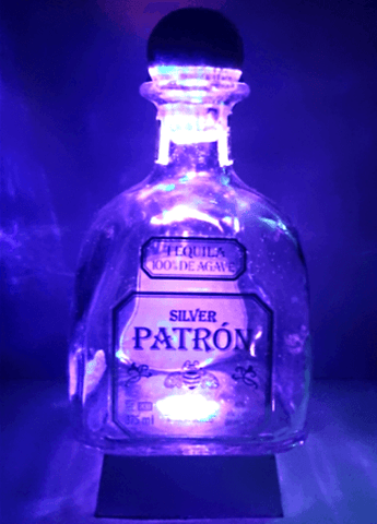 Liquor Bottle LED Display Home Bar Mancave Centerpiece Repurpose ManCrafted