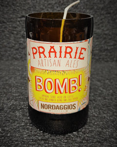 Prarie Artisan Ale Bomb Beer Bottle Scented Soy Candle - ManCrafted