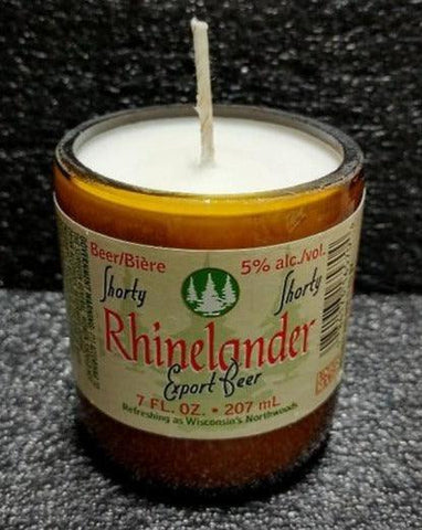 Rhinelander Shorty Beer Bottle Scented Soy Candle ManCrafted