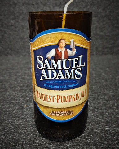 Samuel Adams Harvest Pumpkin Ale Beer Bottle Scented Soy Candle - ManCrafted