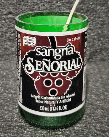 Sangria Señorial Soda Glass Bottle Scented Soy Candle - ManCrafted