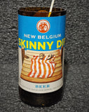 New Belgium Skinny Dip Beer Bottle Scented Soy Candle - ManCrafted