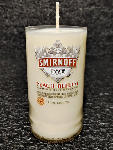 Smirnoff Ice Peach Bellini Beer Bottle Scented Soy Candle