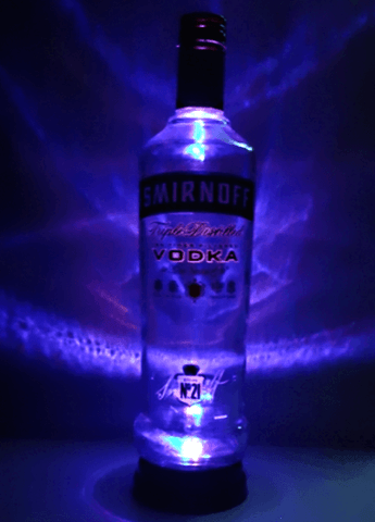Liquor Bottle LED Display Home Bar Mancave Centerpiece Repurpose ManCrafted