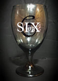 Wine glass personalized birthday name drinking tinted custom