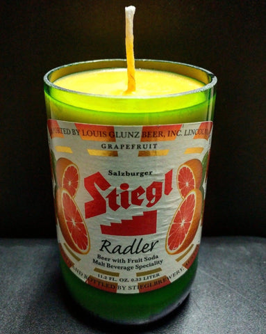 Stiegl Radler Grapefruit Beer bottle scented soy candle