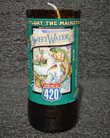 Sweet Water 420 Pale Ale Beer Bottle Scented Soy Candle - ManCrafted