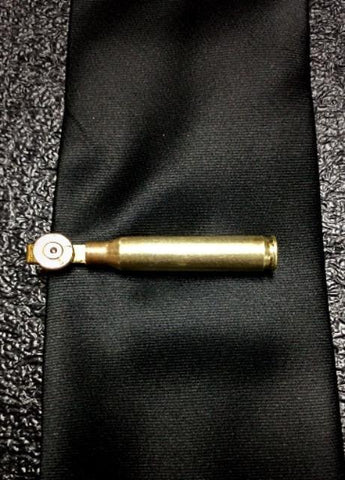 AR15 5.56 NATO Brass Bullet Rifle Tie Clip