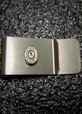 Nickel Brass 9mm Bullet Casing Money Clip